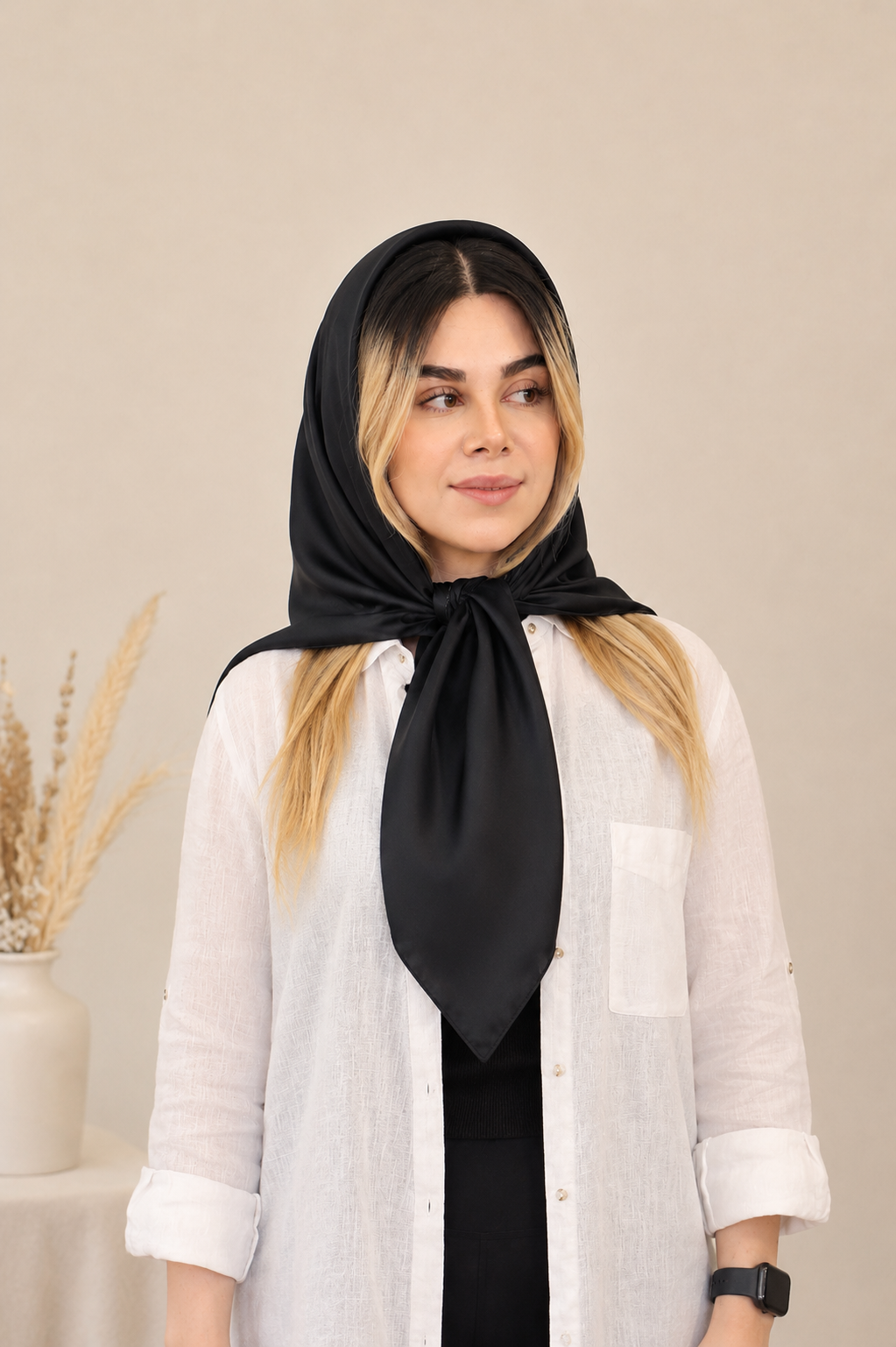 روسری ابریشم مدل باران کد ۲۵۴